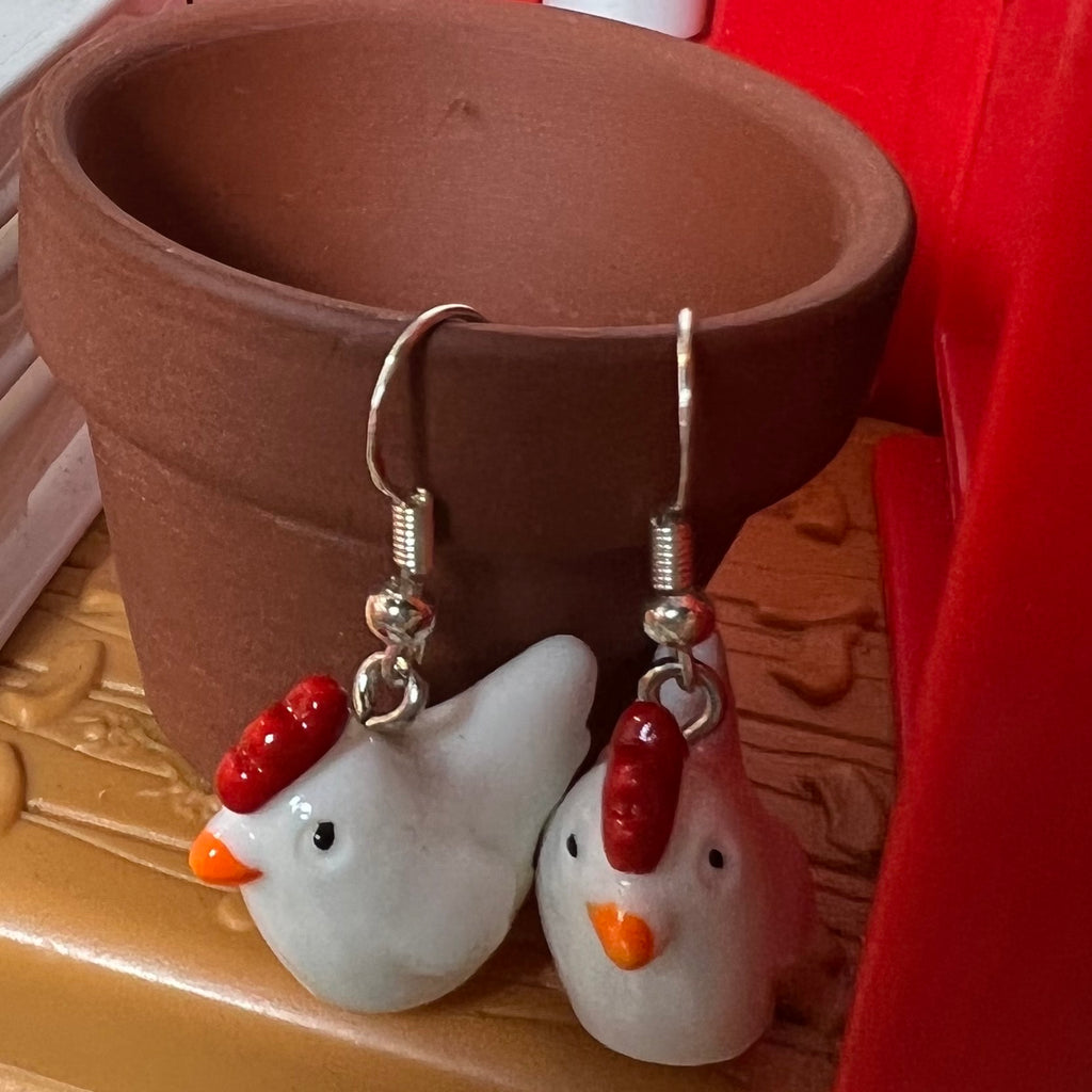 Chicken Earrings
