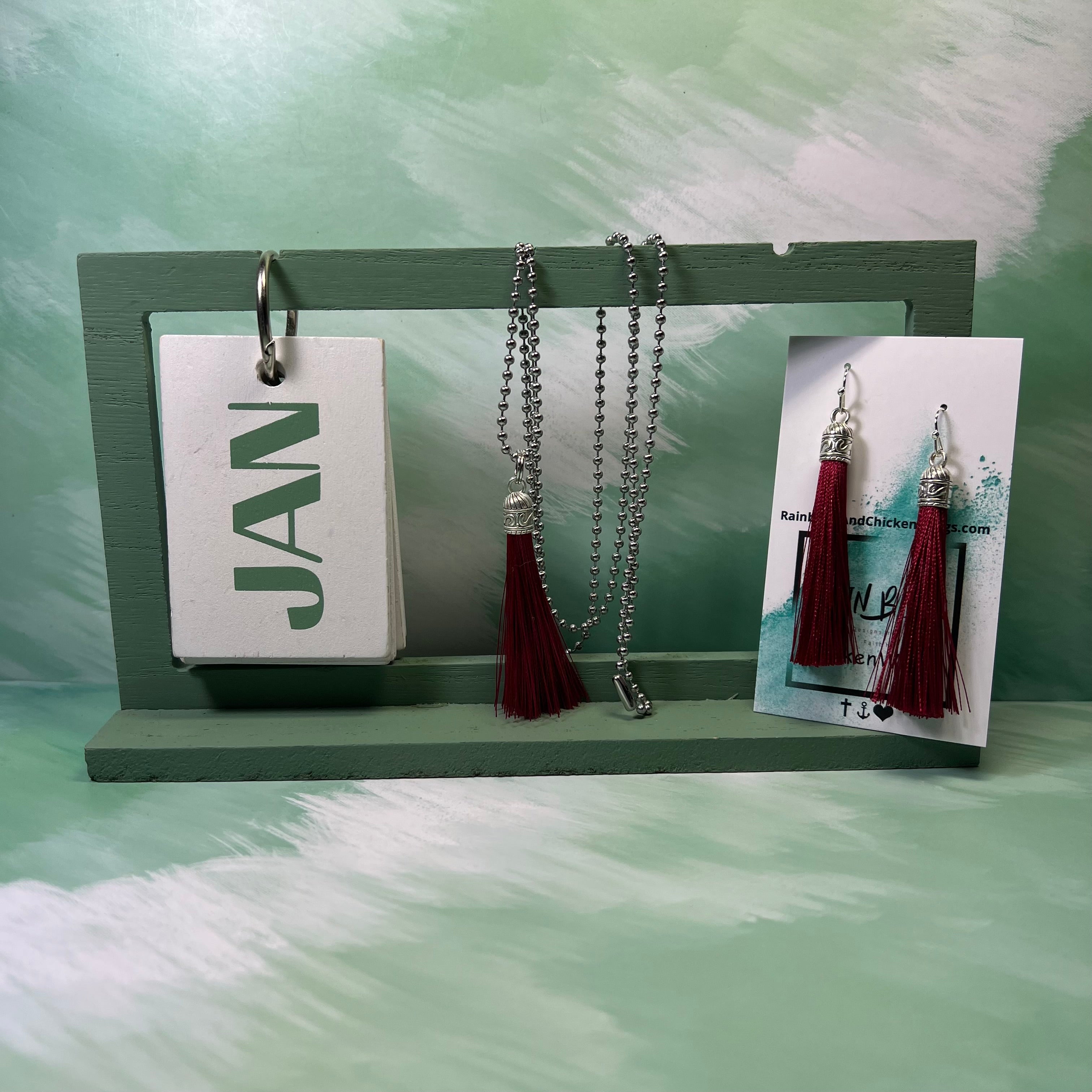 January Tassels Necklace and Earrings Set