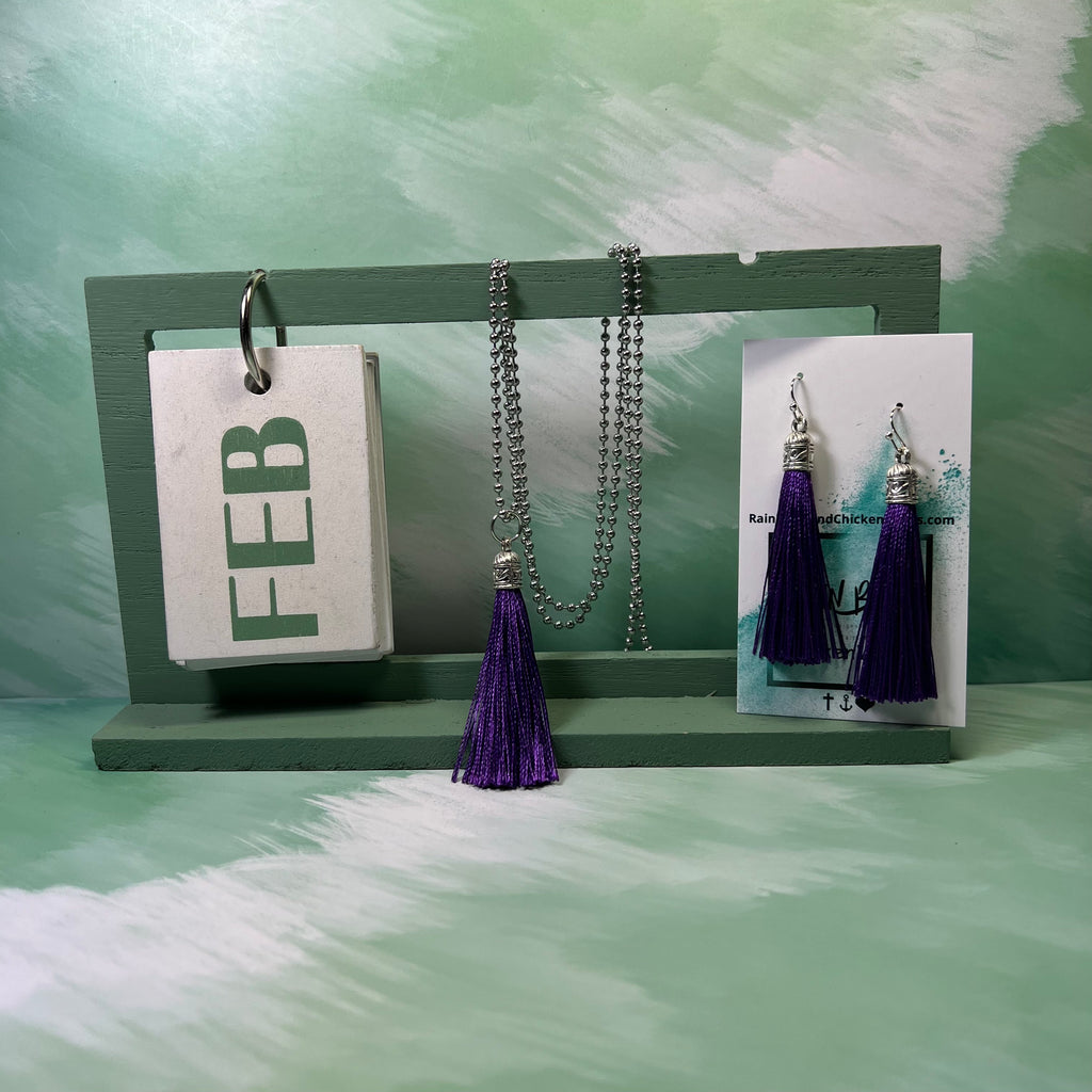 February Tassels Necklace and Earrings Set