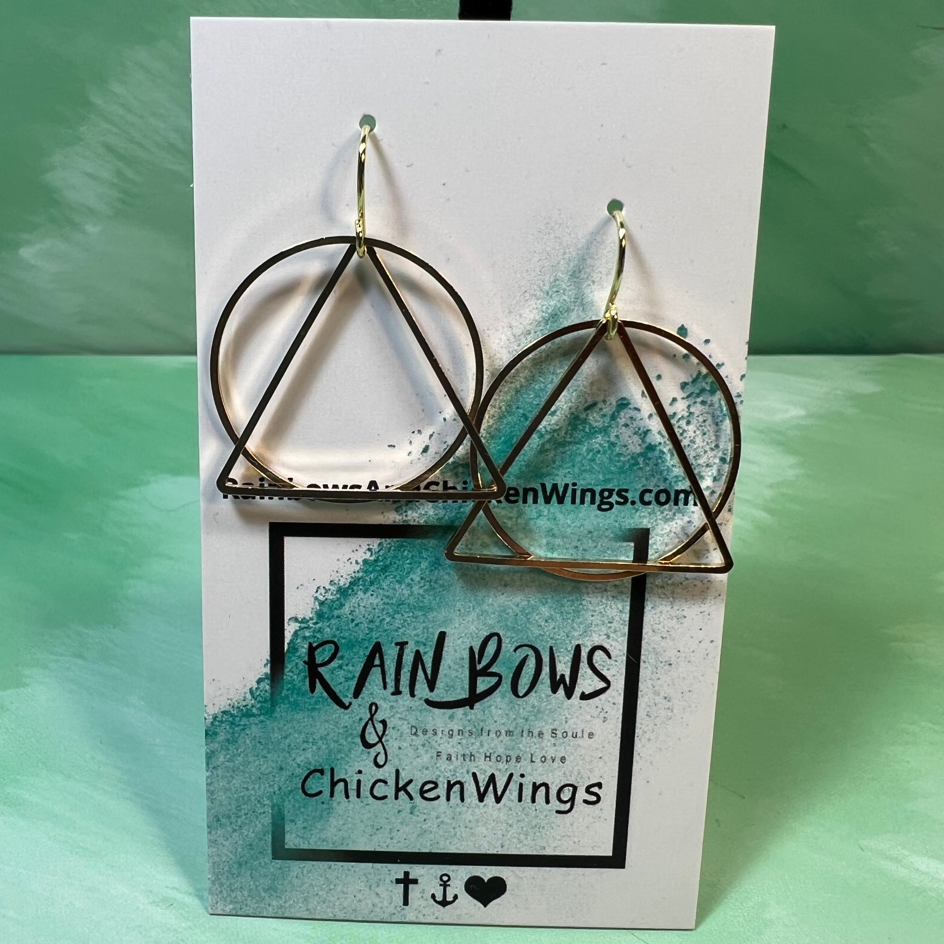 ALCOHOLICS ANONYMOUS SYMBOL EARRINGS BE PROUD OF YOUR RECOVERY