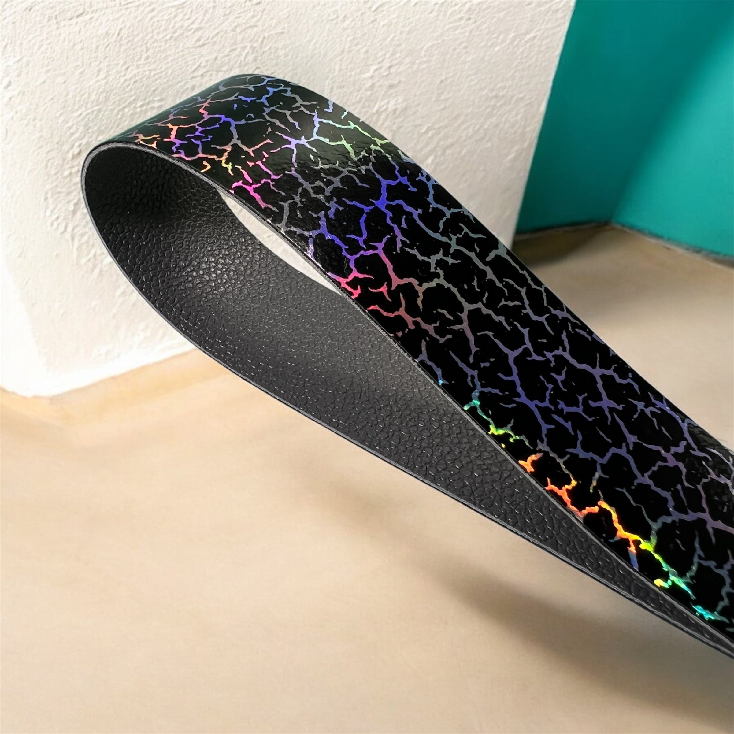 Black HoloGraphic Leopard KeyChain / Wristlet