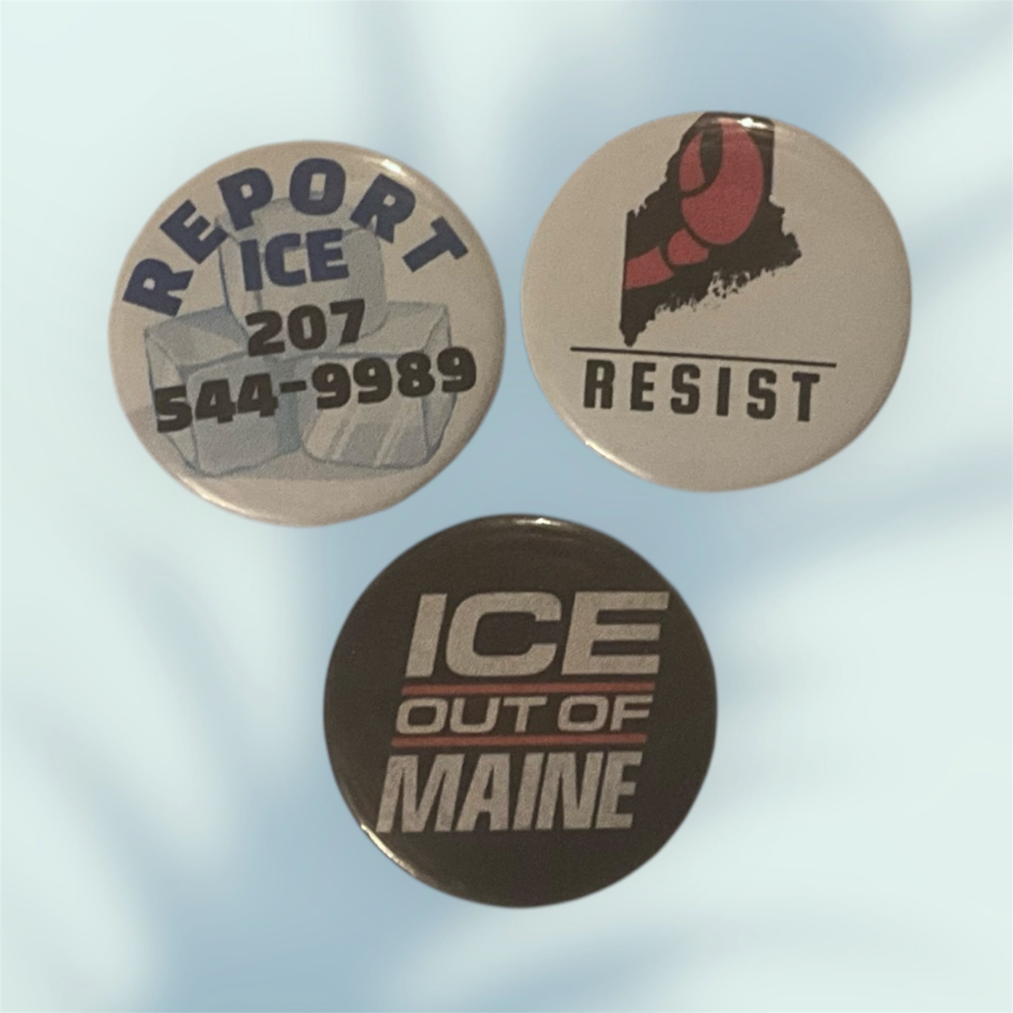 Ice Out Maine 3 - Pack Buttons /Pins