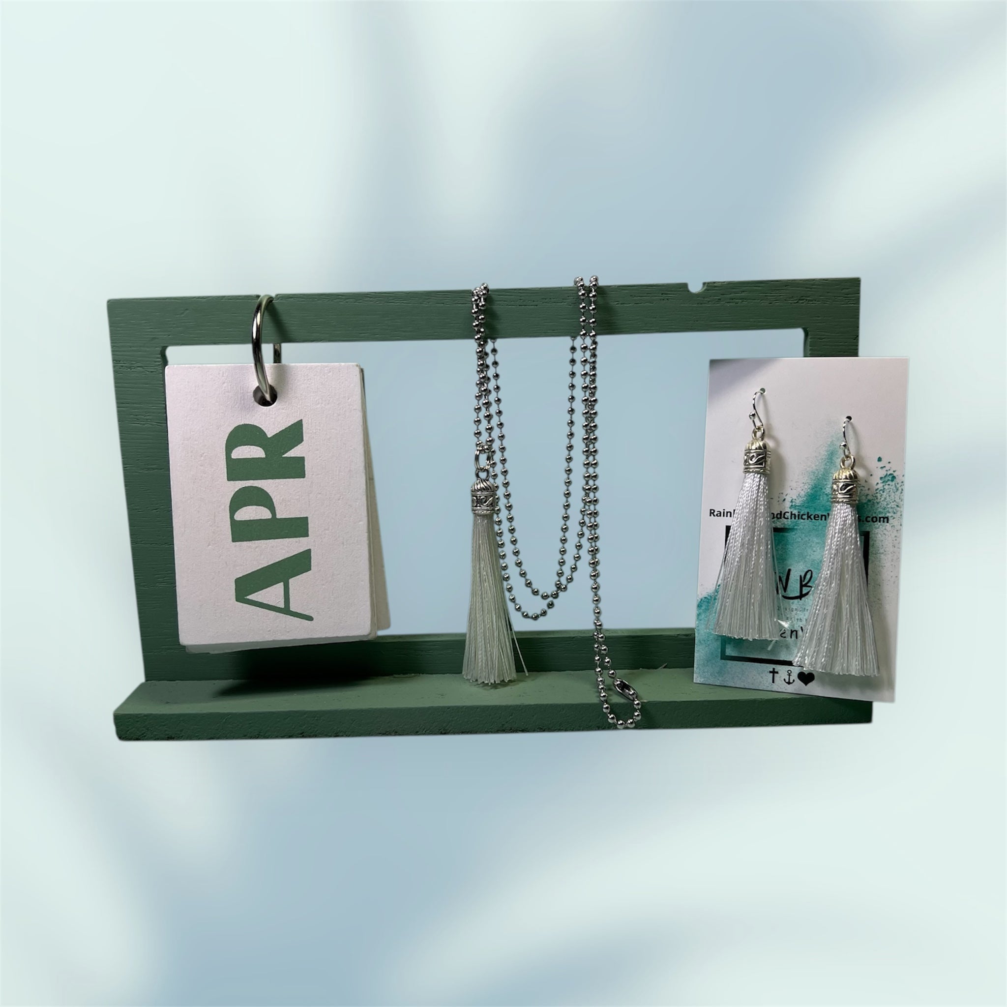 BirthStone Color Tassels Necklace and Earrings Set