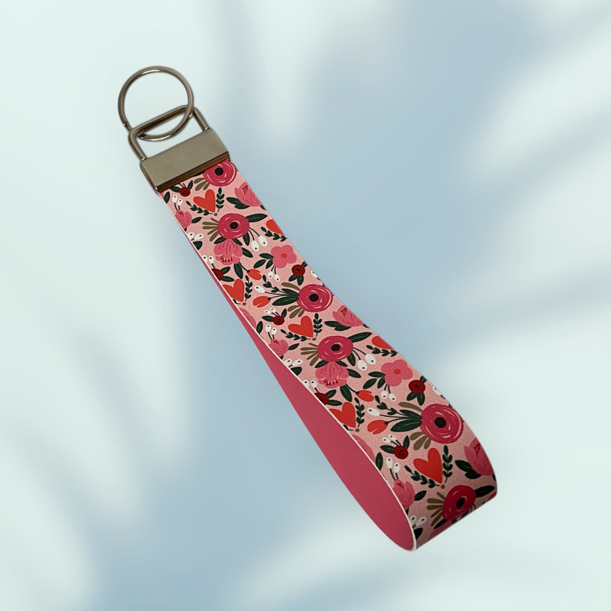 Pink Flower KeyChain Wristlet