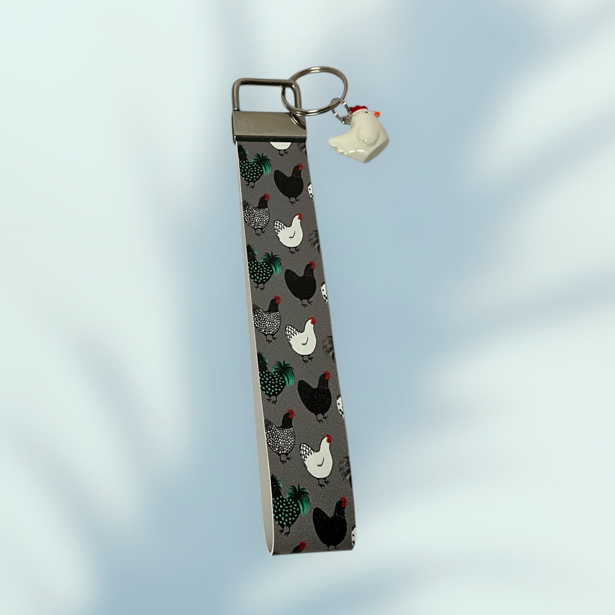 Chickens KeyChain Wristlet