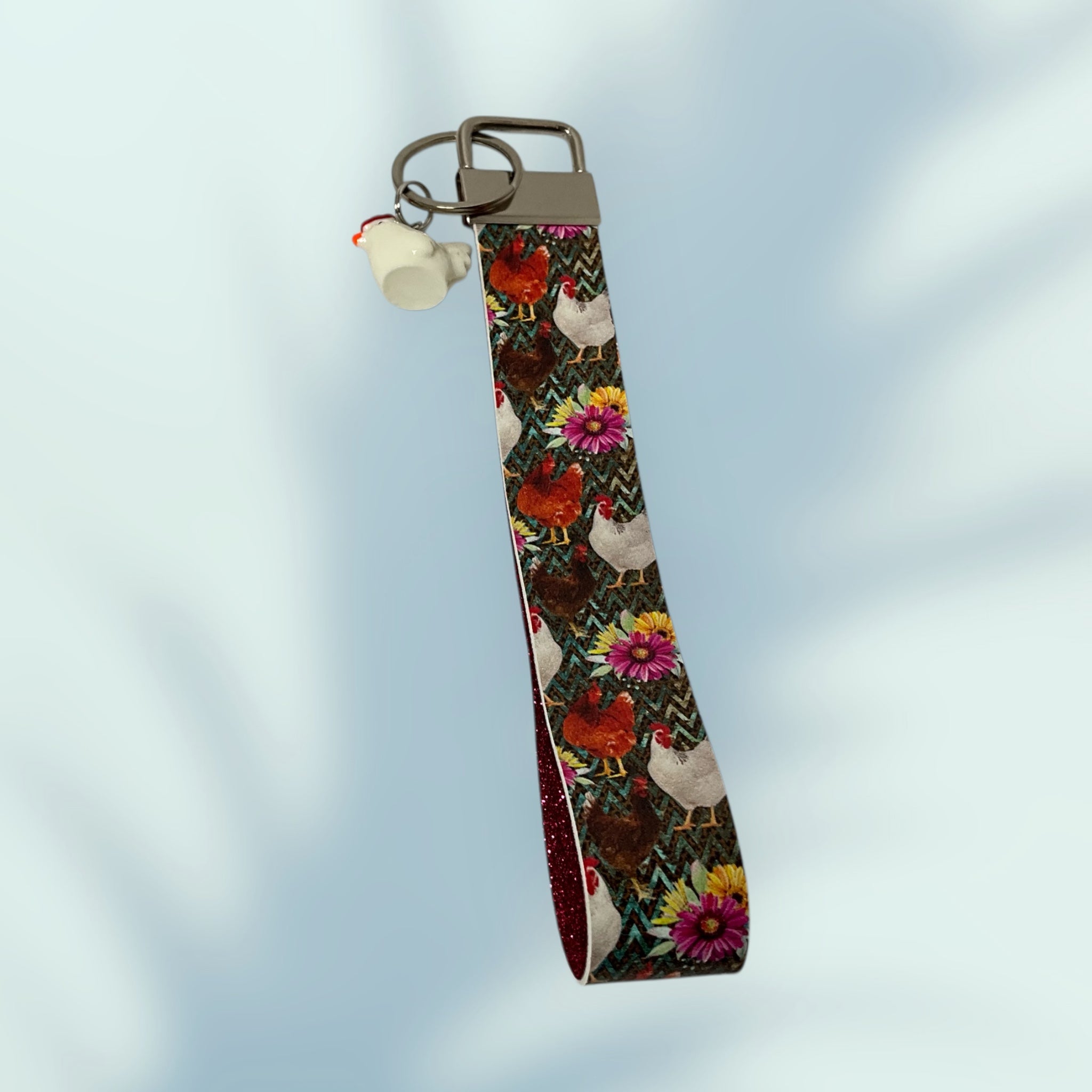 Chickens KeyChain Wristlet
