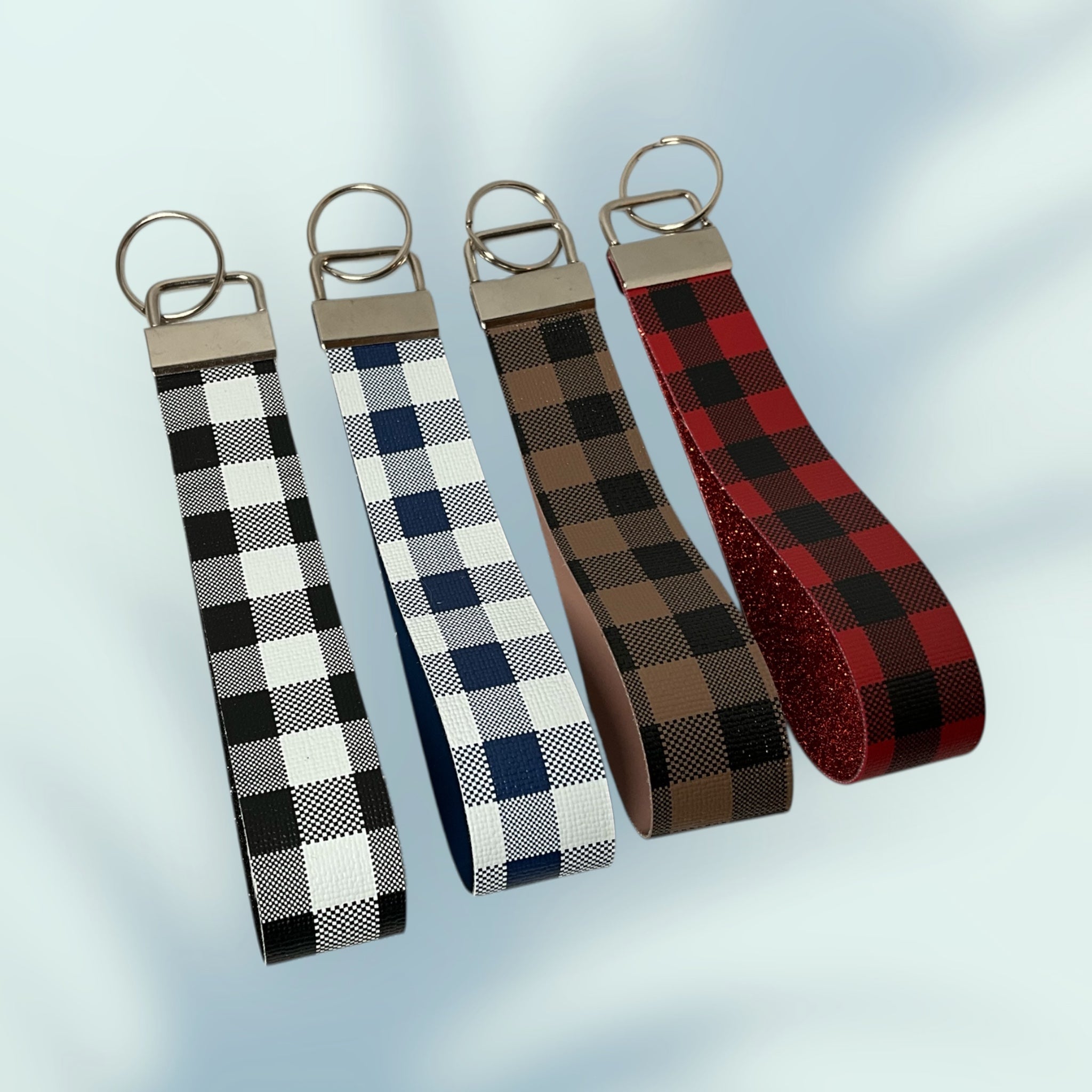 Buffalo Plaid KeyChain Wristlet