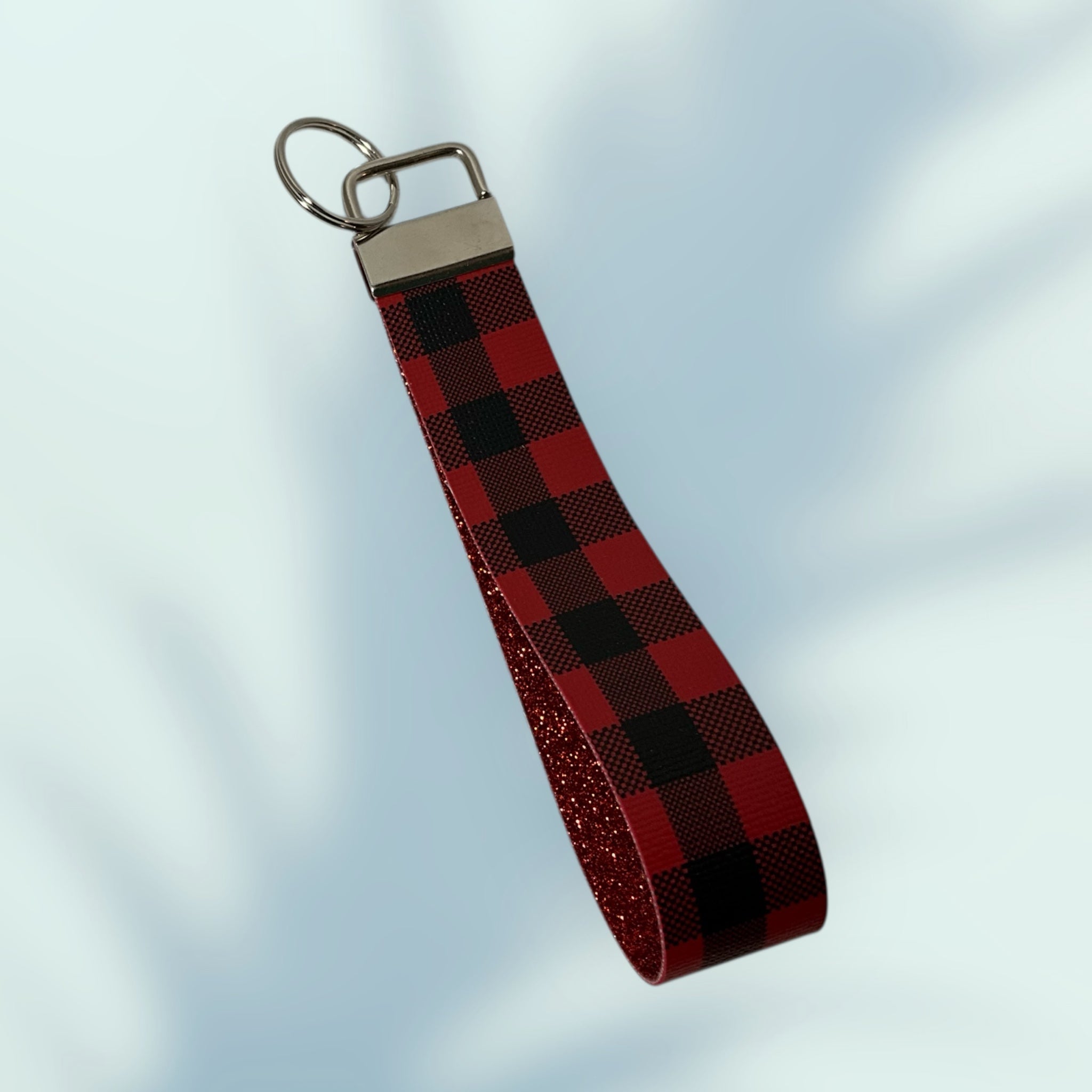 Buffalo Plaid KeyChain Wristlet