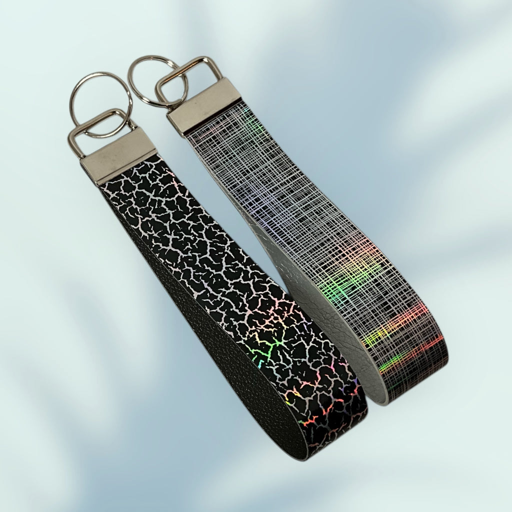Holographic Pattern KeyChain  Wristlet