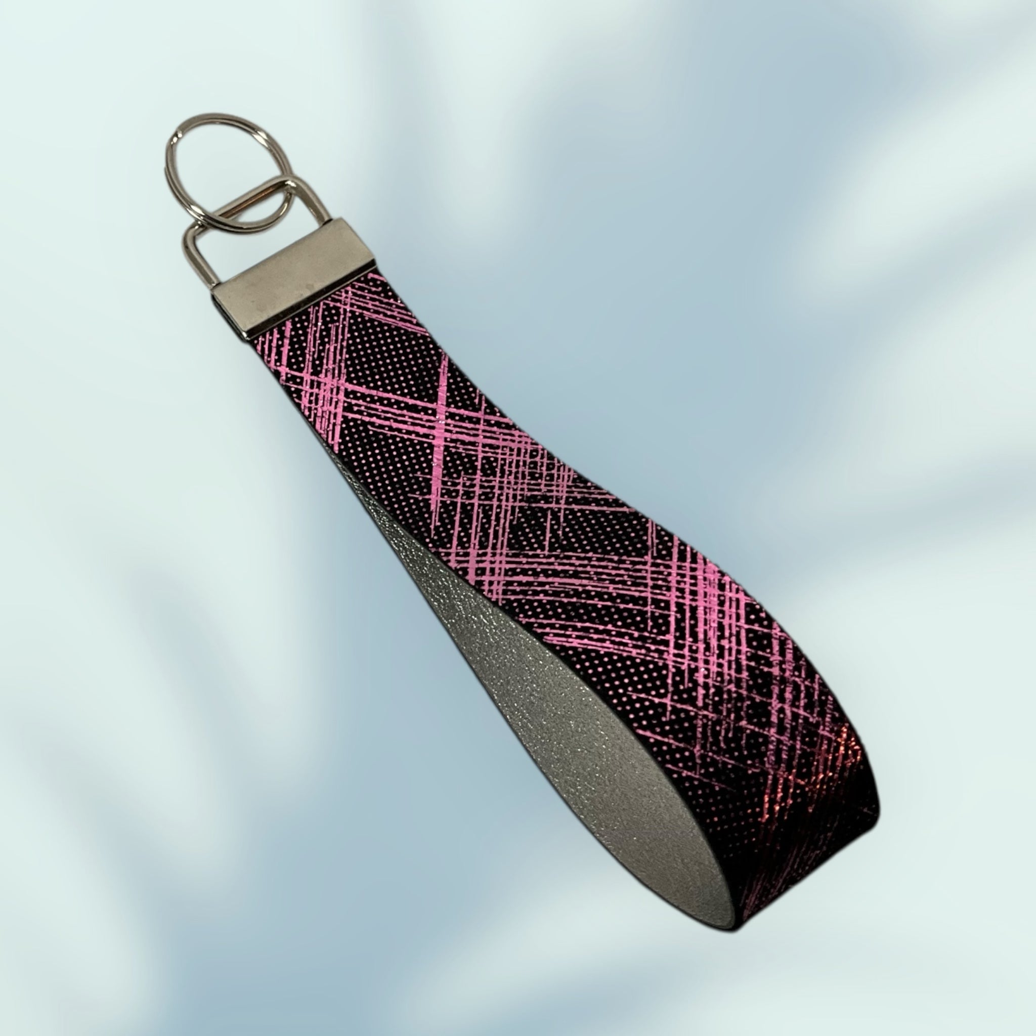 Iridescent Geometric KeyChain Wristlet