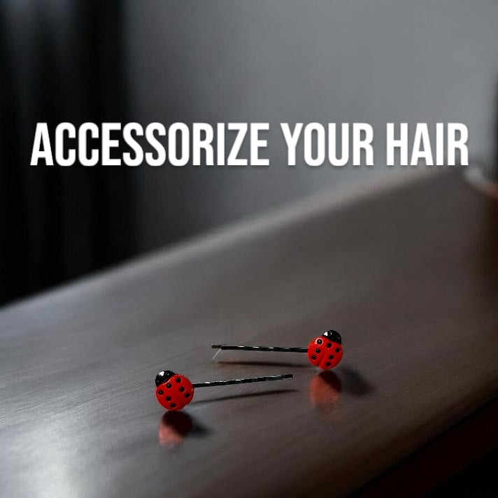 Lady Bug Bobby Pins