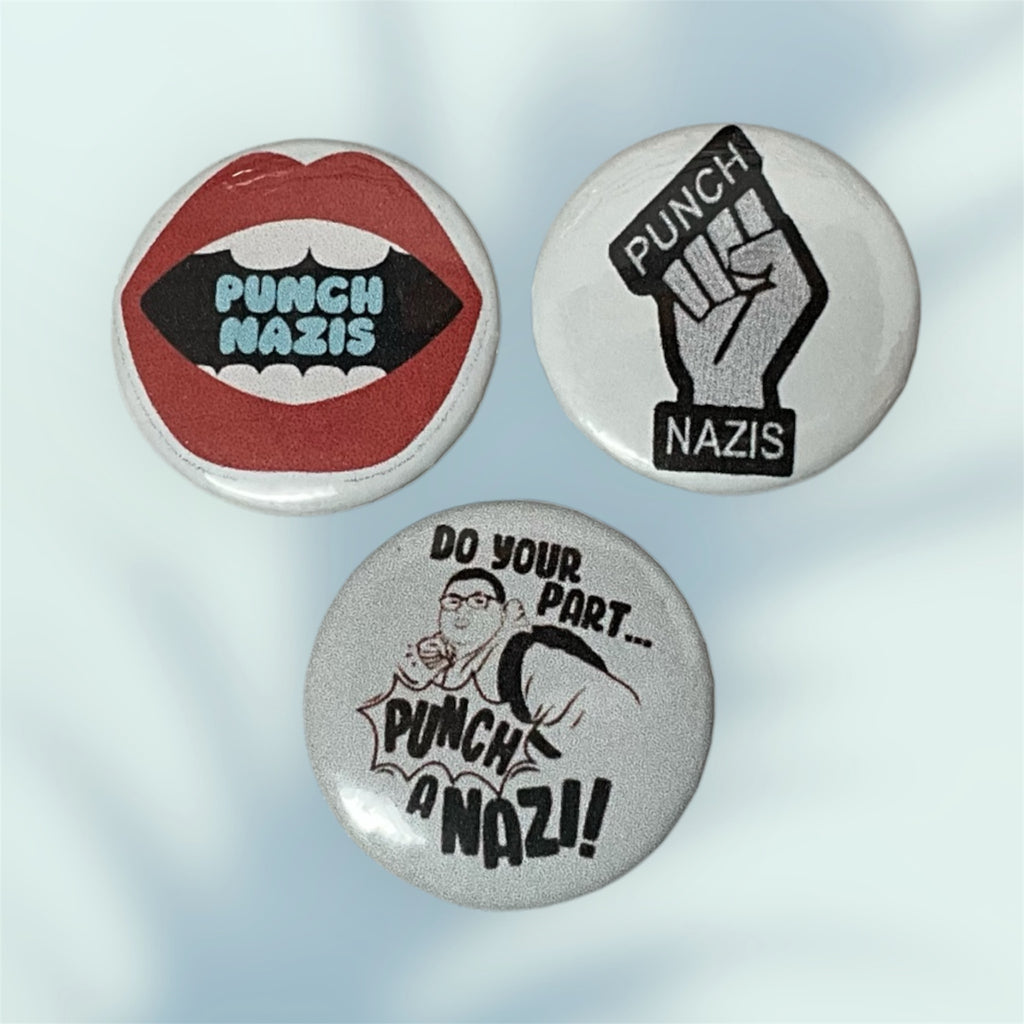 Punch Nazis Button / Pin