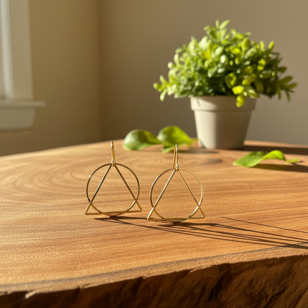 AA Recovery Symbol Earrings - Inspiring Product Photography