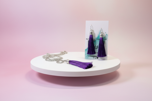 February Tassels Necklace and Earrings Set
