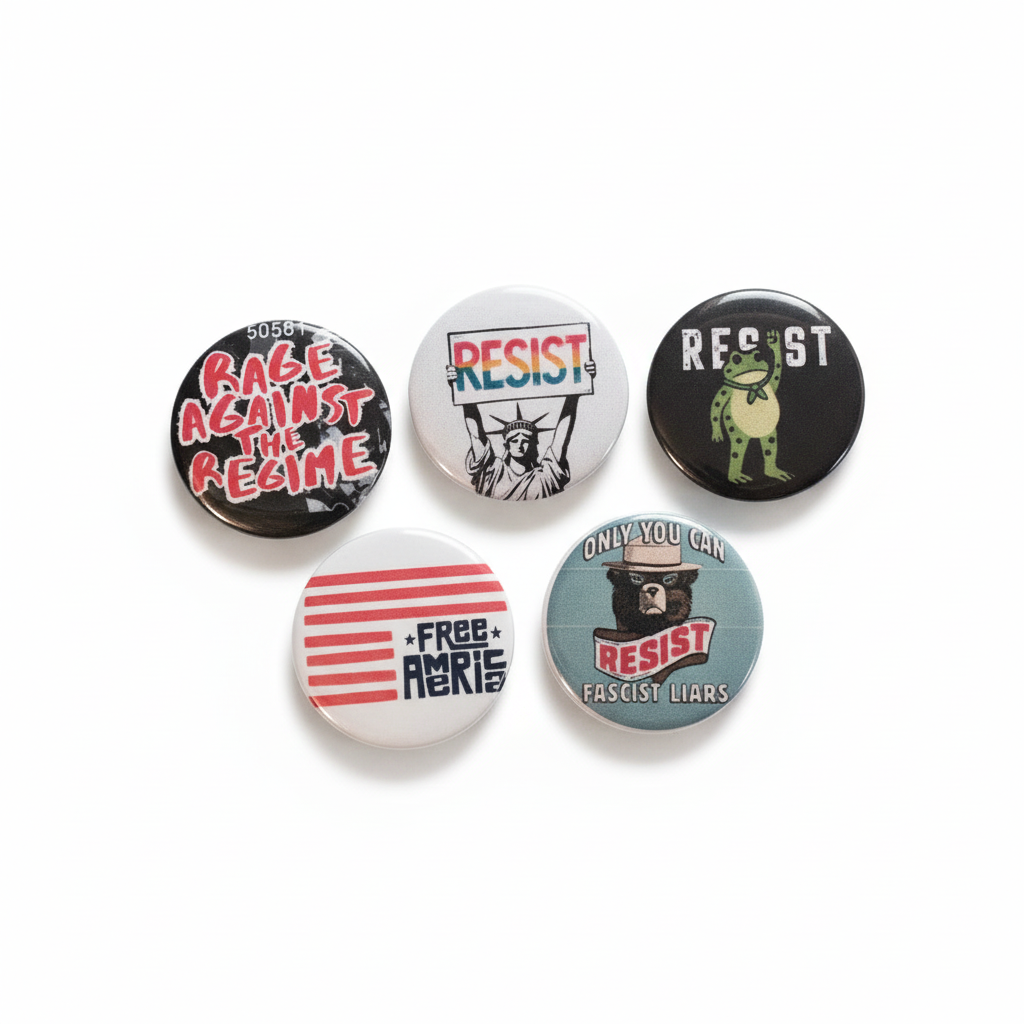 Resist Pack Buttons / Pins